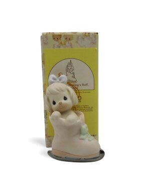 Enesco Ornament Skating Dog Ice Skate Holiday 90s Vintage Boxed